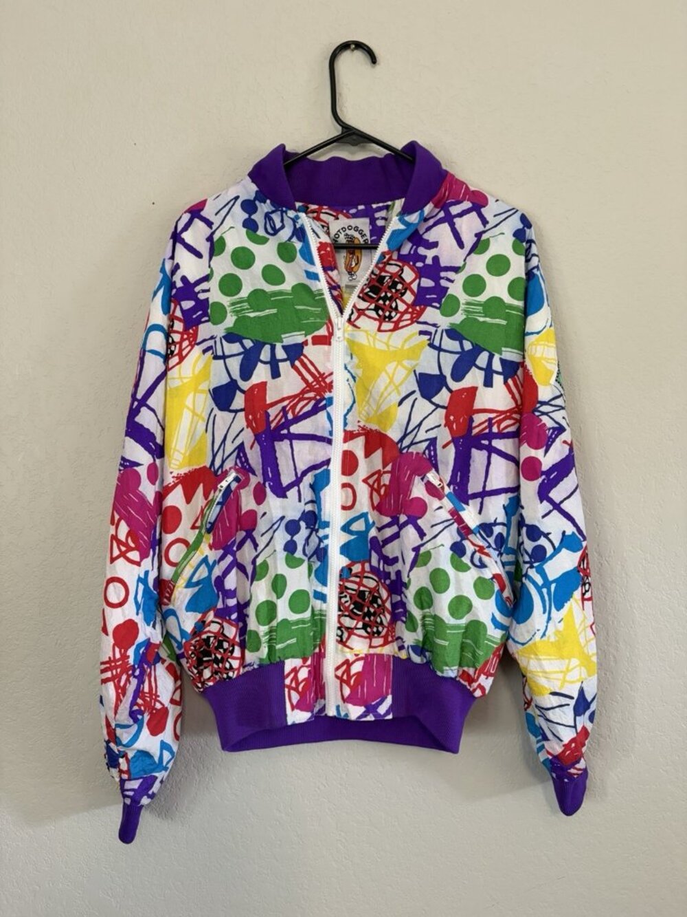 Vintage 80s 90s Hotdogger Windbreaker Jacket Size Small